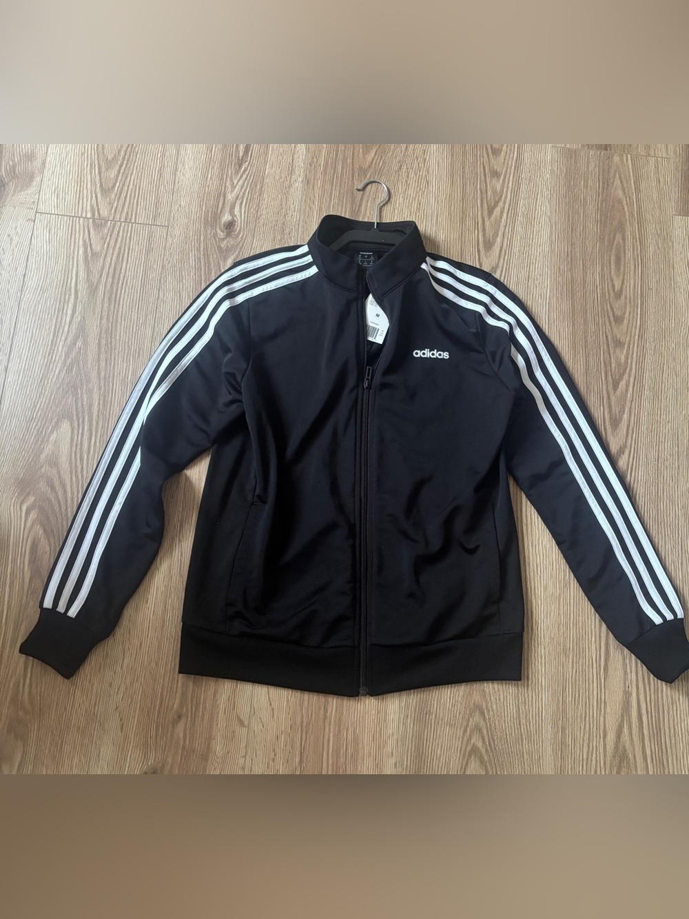 Adidas Women’s Black 3-Stripes Track Jacket- Size Medium- New with Tags